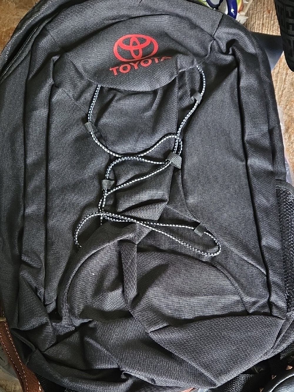 TOYOTA Black Nylon Backpack Adjustable Straps. Never Used  (BIN 002)